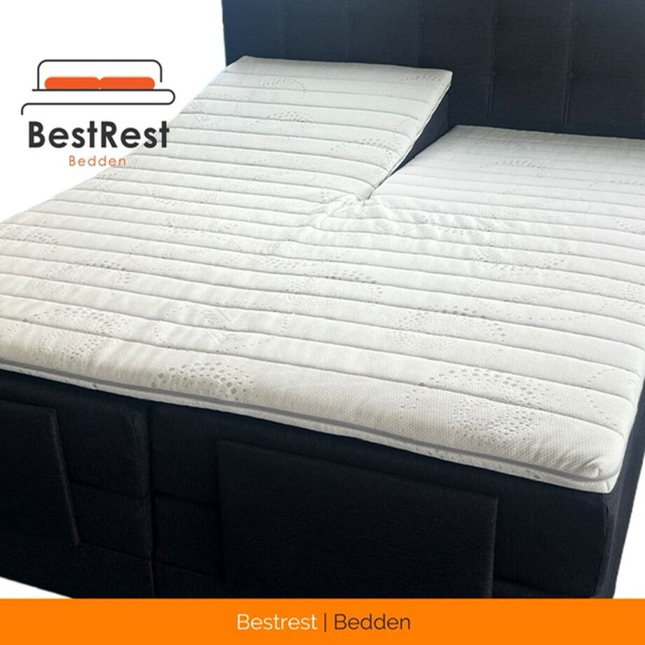 Topdekmatras -140x200 8cm - (MET SPLIT) Split Topper - Traagschuim - Topmatras - Memoryfoam Topdekmatras -140x200 8cm - (MET SPLIT) Split Topper - Traagschuim - Topmatras - Memoryfoam afbeelding 1