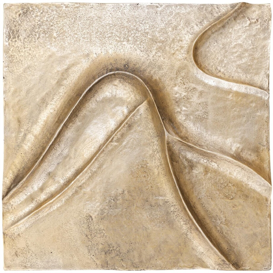 PTMD Wandpaneel Gihan - 70x5x70 cm - Aluminium - Goud afbeelding 1