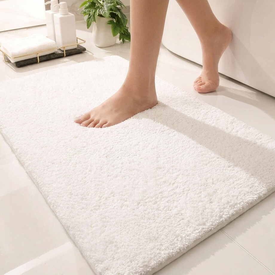 Casilin Badmat Antislip 60x90cm Havana - Waterabsorberende Badkamermat - Sneldrogend - 100% Katoen - Wasbaar - Wit Casilin Badmat Antislip 60x90cm Havana - Waterabsorberende Badkamermat - Sneldrogend - 100% Katoen - Wasbaar - Wit afbeelding 1