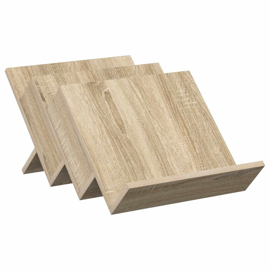 vidaXL - Tijdschriftenrek - Sonoma - Eik - 53 - x - 40 - x - 28,5 - cm - Bewerkt - hout afbeelding 1