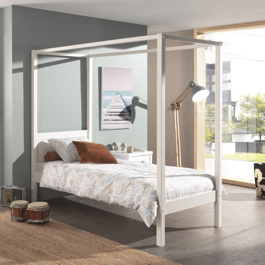 Vipack Hemelbed Pino - 90 x 200 cm - wit afbeelding 1
