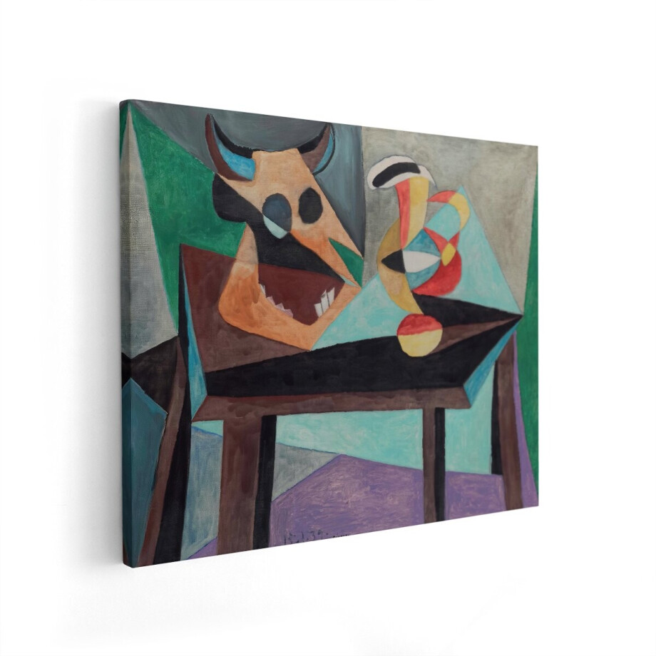 Artaza Canvas Schilderij Stilleven Picasso - 50x40 cm - Wanddecoratie Kubistisch - Muurdecoratie Abstract - Schilderijen Op Canvas Kunst Artaza Canvas Schilderij Stilleven Picasso - 50x40 cm - Wanddecoratie Kubistisch - Muurdecoratie Abstract - Schilderijen Op Canvas Kunst afbeelding 1