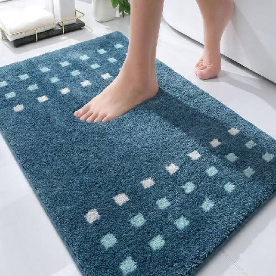 Casilin Badmat Antislip 60x100 Brica - Water absorberende Badkamermat - Wasbare Douchemat - Sneldrogend - Blauw Casilin Badmat Antislip 60x100 Brica - Water absorberende Badkamermat - Wasbare Douchemat - Sneldrogend - Blauw afbeelding 1