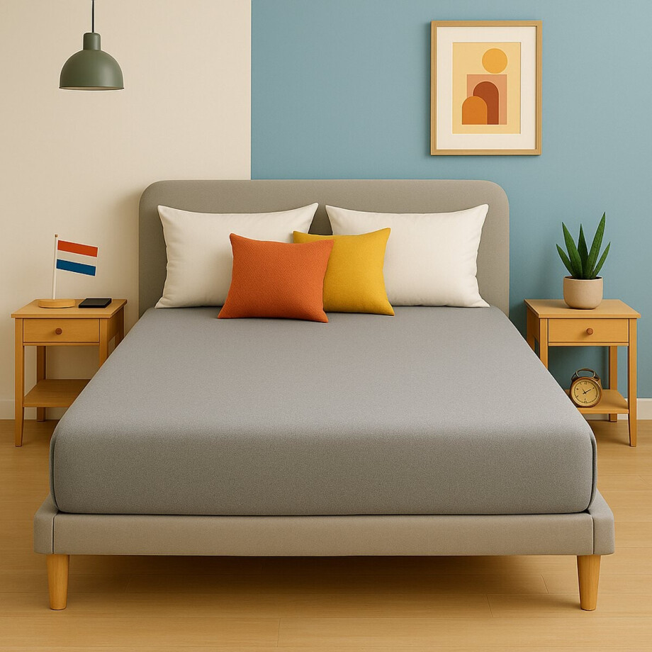 Saphira ESSENTIALS Badstof Hoeslaken – Grijs – 140x200 cm – 30 cm Matrashoogte – 80% Katoen / 20% Polyester – 360° Rondom Elastiek – Luxe Comfort & Perfecte Pasvorm afbeelding 1