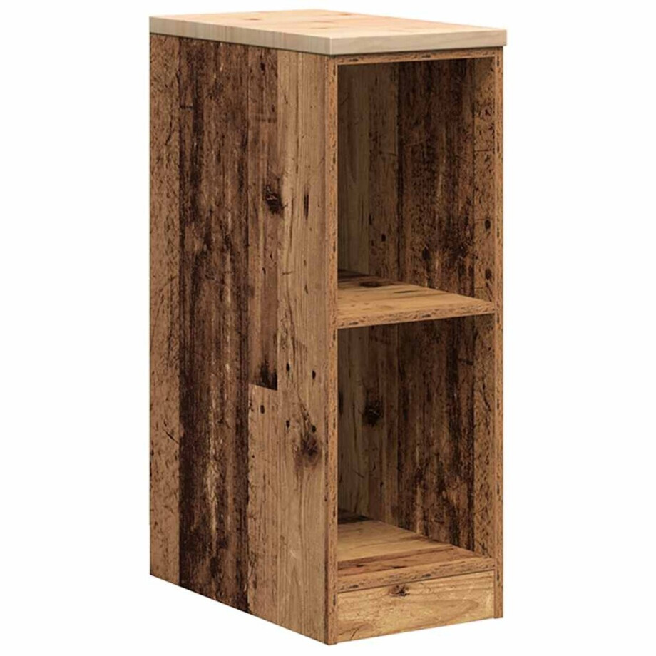 vidaXL - Garagekast - 30x51x85 - cm - massief - grenenhout - oud - hout vidaXL - Garagekast - 30x51x85 - cm - massief - grenenhout - oud - hout afbeelding 1