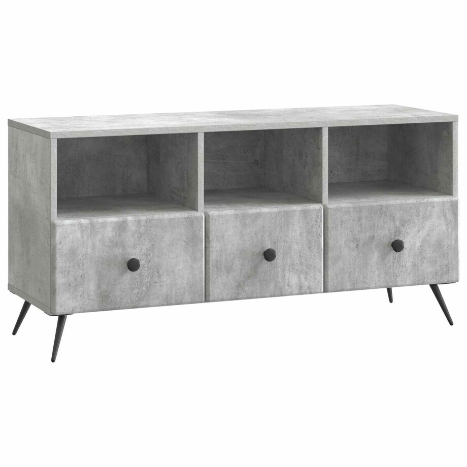 vidaXL - TV - Kast - met - lade - Betongrijs - 102 - x - 34,5 - x - 50 - cm - Bewerkt - hout vidaXL - TV - Kast - met - lade - Betongrijs - 102 - x - 34,5 - x - 50 - cm - Bewerkt - hout afbeelding 1