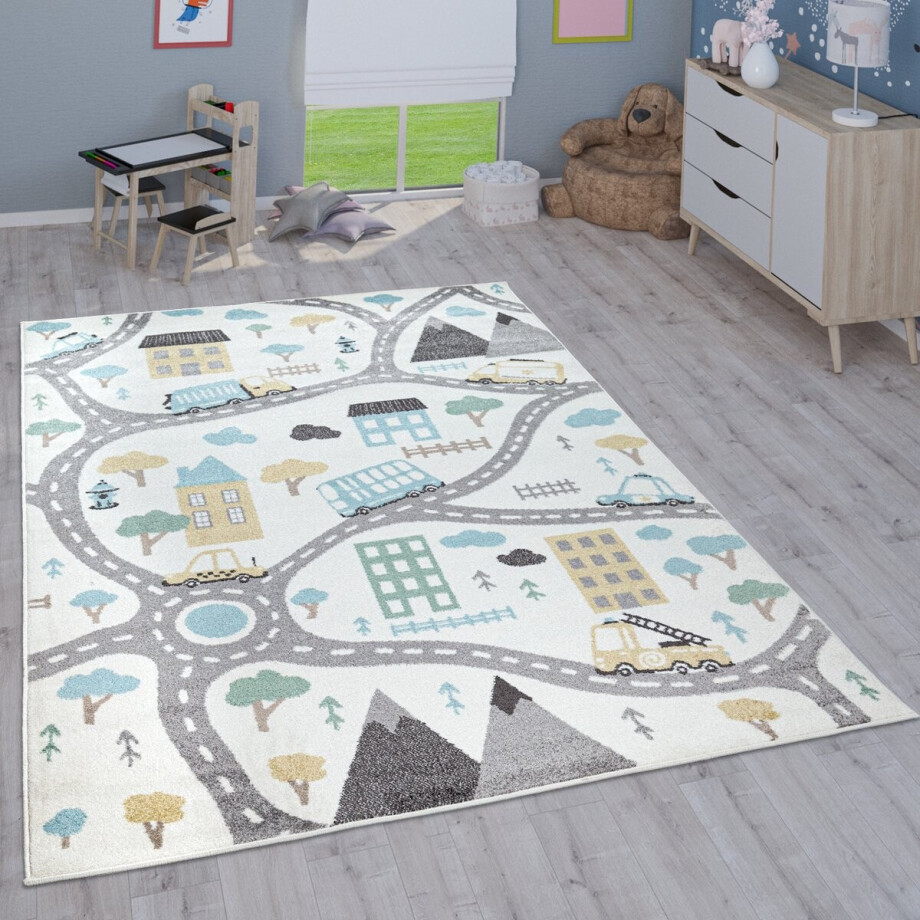Paco Home Vloerkleed voor de kinderkamer Vloerkleed Kinderkamer Meisjes Jongens Verschillende Motieven En Formaten 133x190 cm afbeelding 1