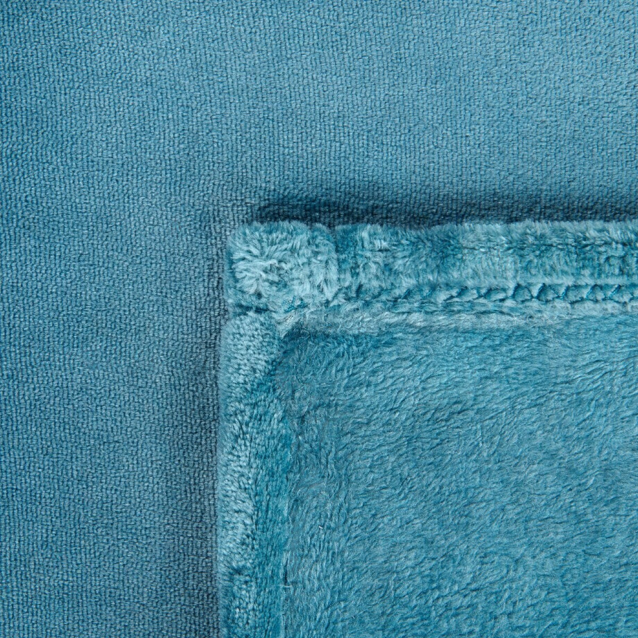 BELIANI BAYBURT - Deken - Blauw - 150 x 200 cm - Polyester BELIANI BAYBURT - Deken - Blauw - 150 x 200 cm - Polyester afbeelding 1
