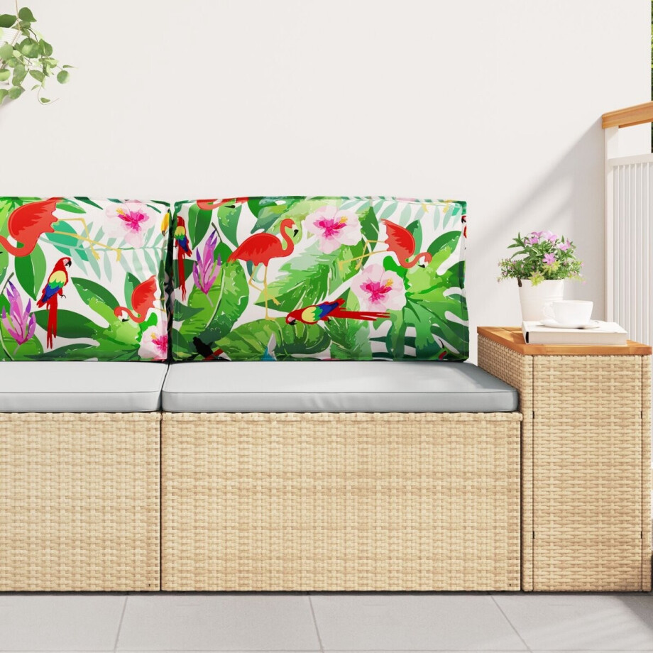 vidaXL - Kussen - Bloemen - Multikleur - 70 - x - 40 - x - 12 - cm - Oxford - Stof afbeelding 1