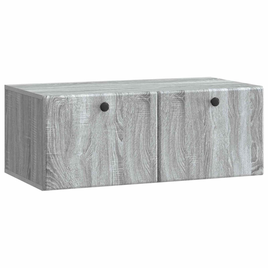 vidaXL - Wandmontage - TV-kast - 78,5 - x - 41 - x - 30 - cm - Grijs - Sonoma - Bewerkt - hout afbeelding 1