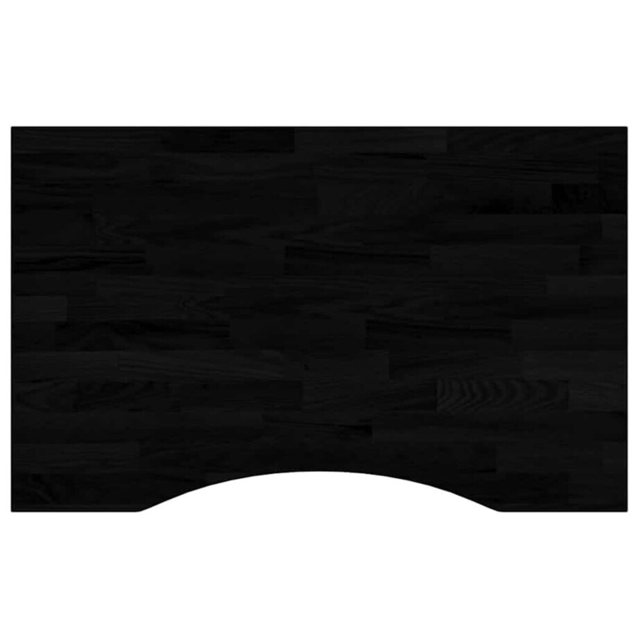 vidaXL - Bureaublad - rechthoekig - 80x60x2,5 - cm - eikenhout - donkerbruin afbeelding 1