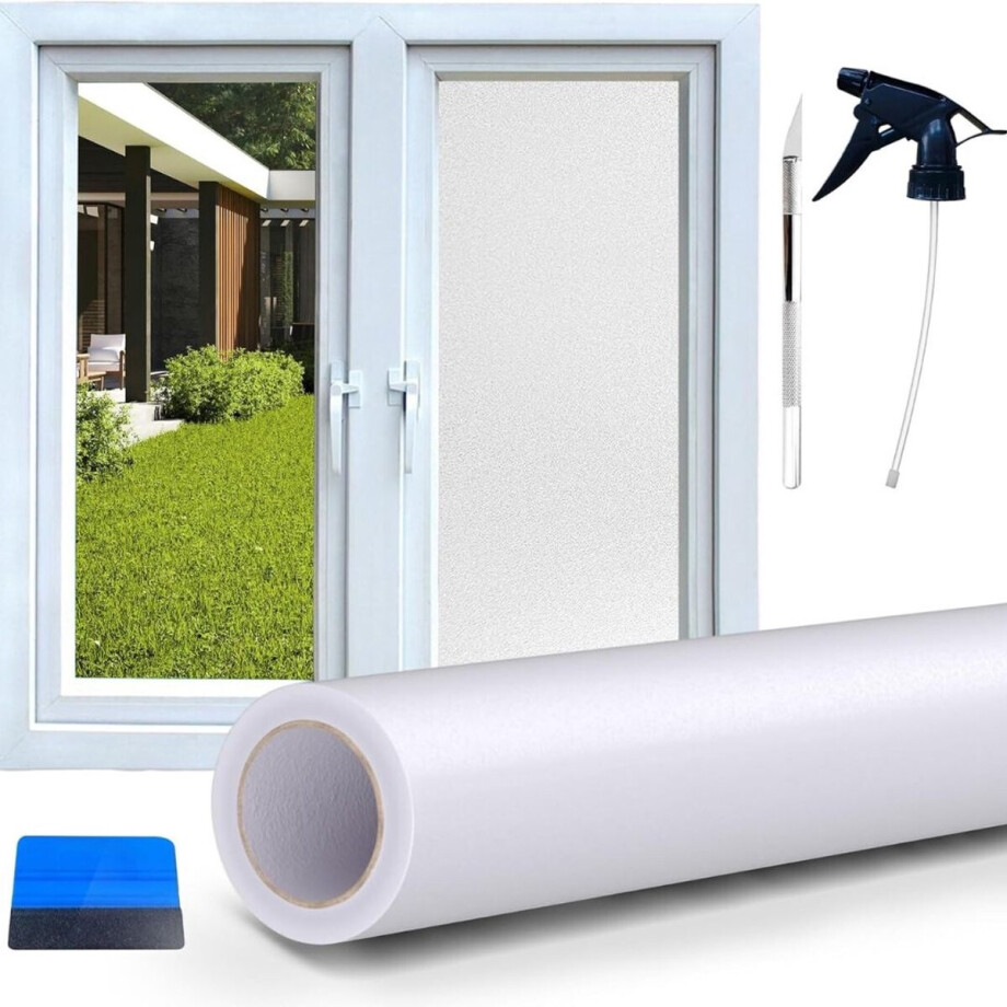 CLGP® Raamfolie Anti Inkijk - Zelfklevend - Badkamer - Wit afbeelding 1