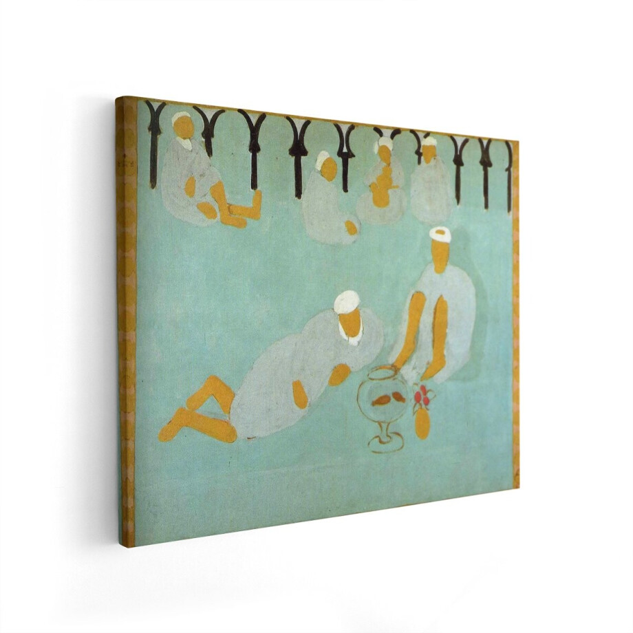 Artaza Canvas Schilderij Arabisch Koffiehuis - 50x40 cm - Wanddecoratie Matisse - Muurdecoratie Klassieke Schilderijen - Decoratie Woonkamer afbeelding 1