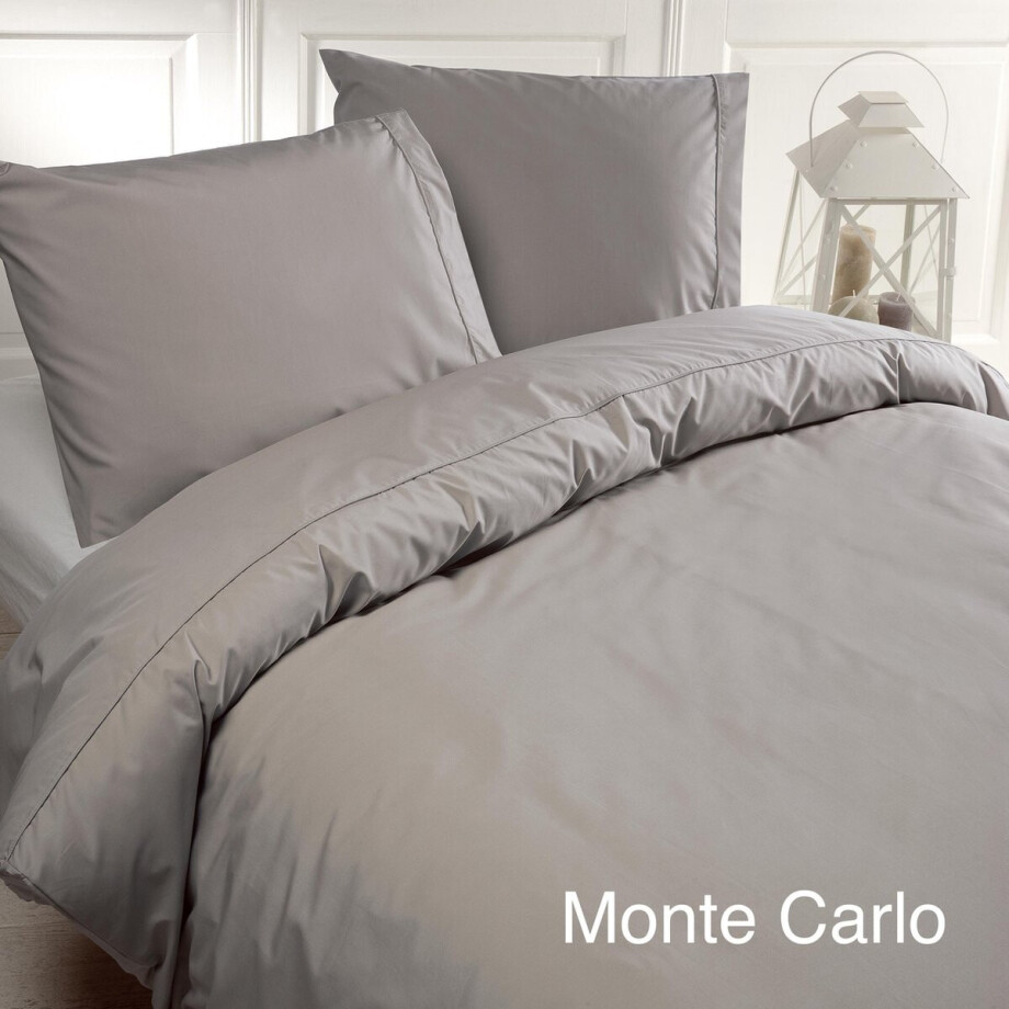 Papillon Monte Carlo - dekbedovertrek - tweepersoons - 200 x 200/220 cm - Grijs Papillon Monte Carlo - dekbedovertrek - tweepersoons - 200 x 200/220 cm - Grijs afbeelding 1