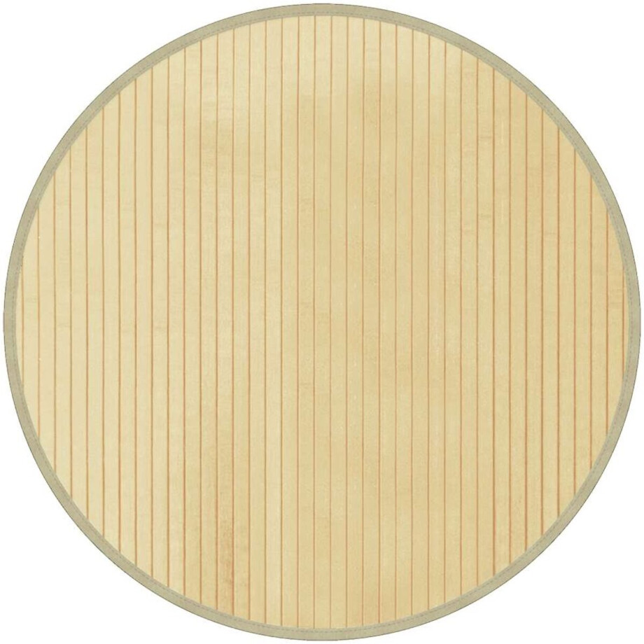vidaXL - Vloerkleed - rond - 60 - cm - bamboe - lichtnaturel afbeelding 1