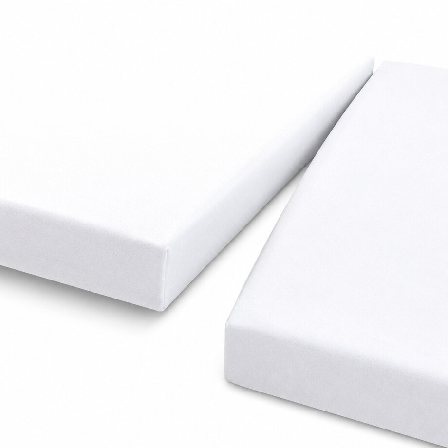 Day Dream split hoeslaken - jersey - 180 x 220 - Wit afbeelding 1