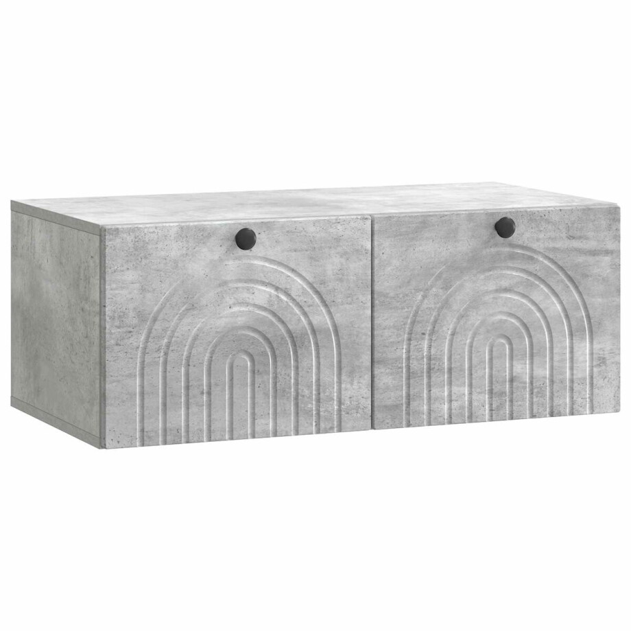 vidaXL - Wandmontage - TV-kast - Betongrijs - 78,5 - x - 41 - x - 30 - cm - Bewerkt - hout vidaXL - Wandmontage - TV-kast - Betongrijs - 78,5 - x - 41 - x - 30 - cm - Bewerkt - hout afbeelding 1
