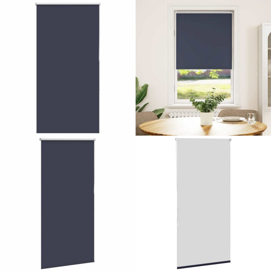 vidaXL Rolgordijn verduisterend 85x130cm stofbreedte 80,7 cm polyester - Rolgordijn - Rolgordijnen - Dag- En Nachtgordijn - Verduisterend Rolgordijn afbeelding 1