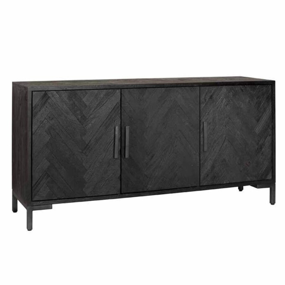 Tower Living Dressoir Ziano - Zwart Hout - 180x45x90cm afbeelding 1