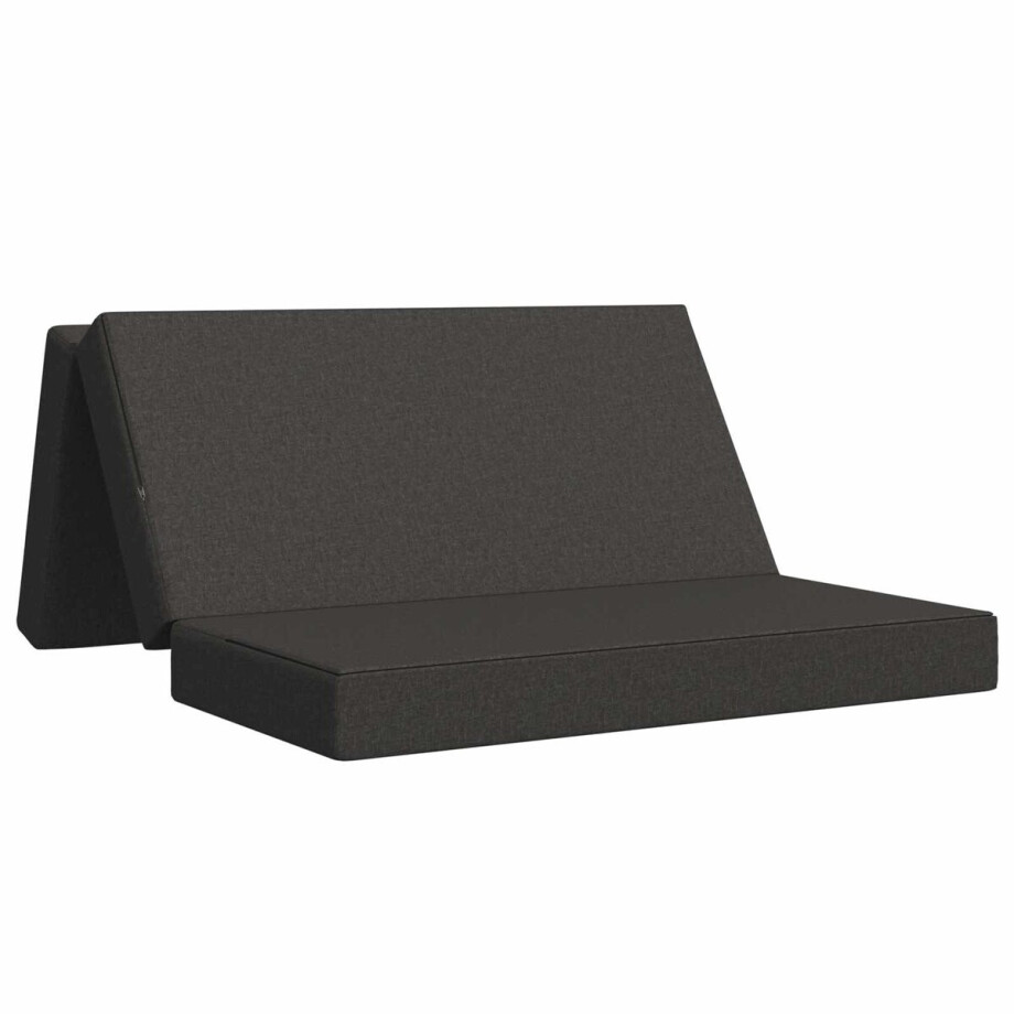 vidaXL - Vouwbare - Sofa - Bed - 160 - x - 67 - x - 45 - cm - Donkergrijs vidaXL - Vouwbare - Sofa - Bed - 160 - x - 67 - x - 45 - cm - Donkergrijs afbeelding 1
