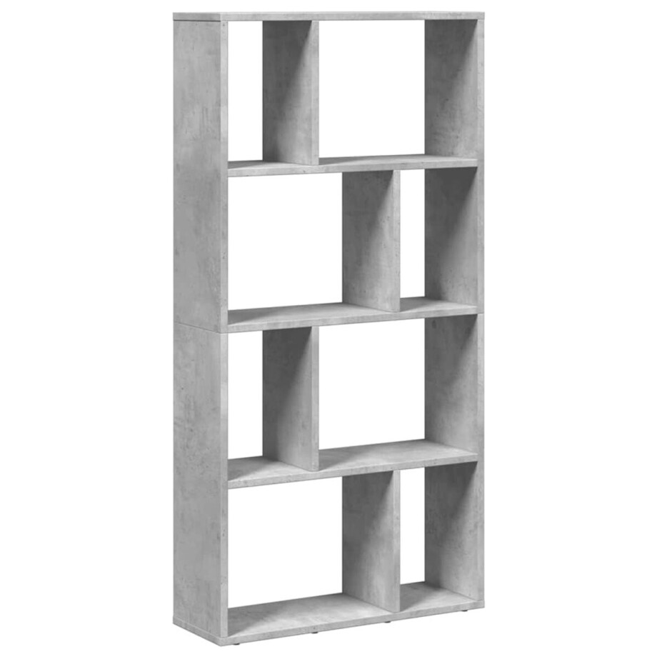 vidaXL - Boekenkast - 60x20x120 - cm - bewerkt - hout - betongrijs afbeelding 1