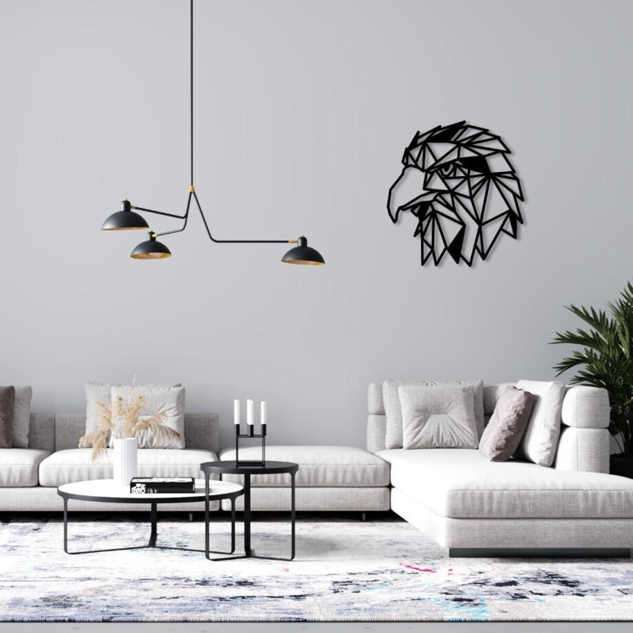 Houten Dierenkop • Houten Adelaar • Dierenkop Adelaar • Extra Groot • Zwart MDF • Houten Dier • Wandecoratie afbeelding 1