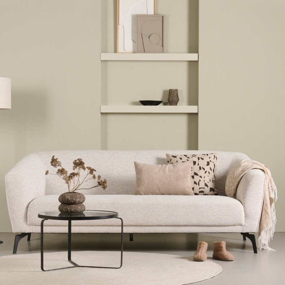 Sierkussen Ribbels - Polyester - Creme - 35 x 55 x 0 cm (BxHxD) afbeelding 1