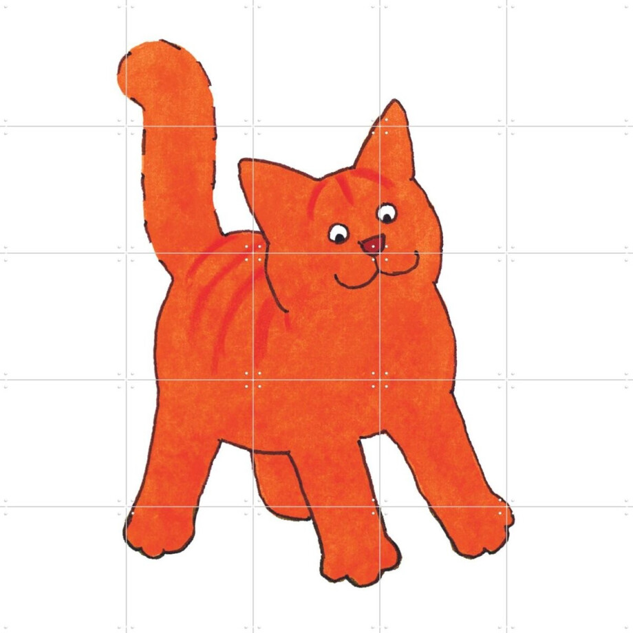 IXXI Dikkie Dik is Verbaasd, Dikkie Dik - 100 x 100 cm - Gratis ophangtool - Grote wanddecoratie en posters - Cartoonesk, Illustraties, Speels afbeelding 1