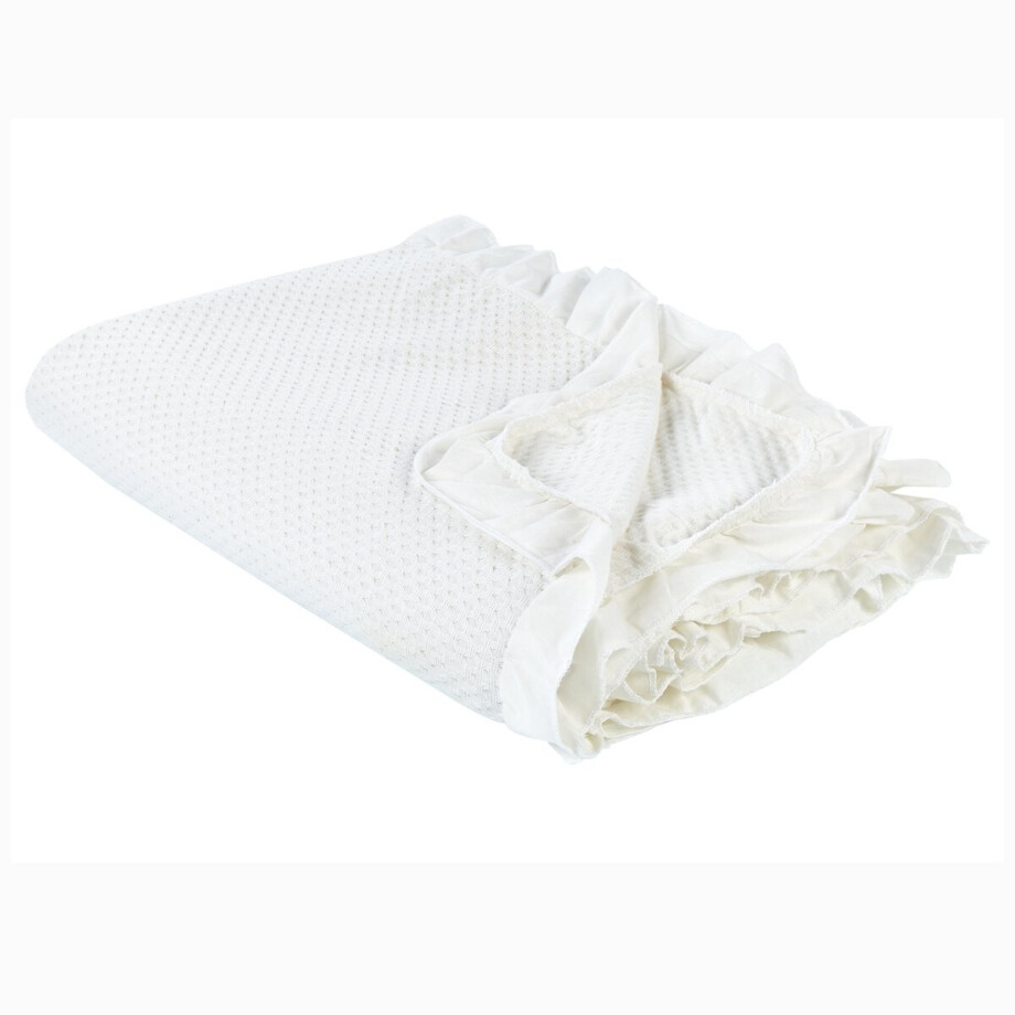 BELIANI HATTON - Sprei - Gebroken wit - 220 x 240 cm - Katoen BELIANI HATTON - Sprei - Gebroken wit - 220 x 240 cm - Katoen afbeelding 1