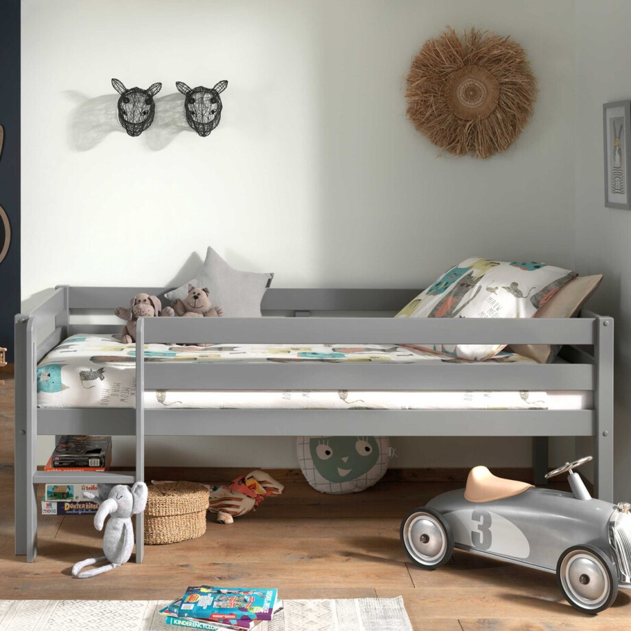 Vipack Halfhoogslaper Pino - 90 x 200 cm - grijs afbeelding 1