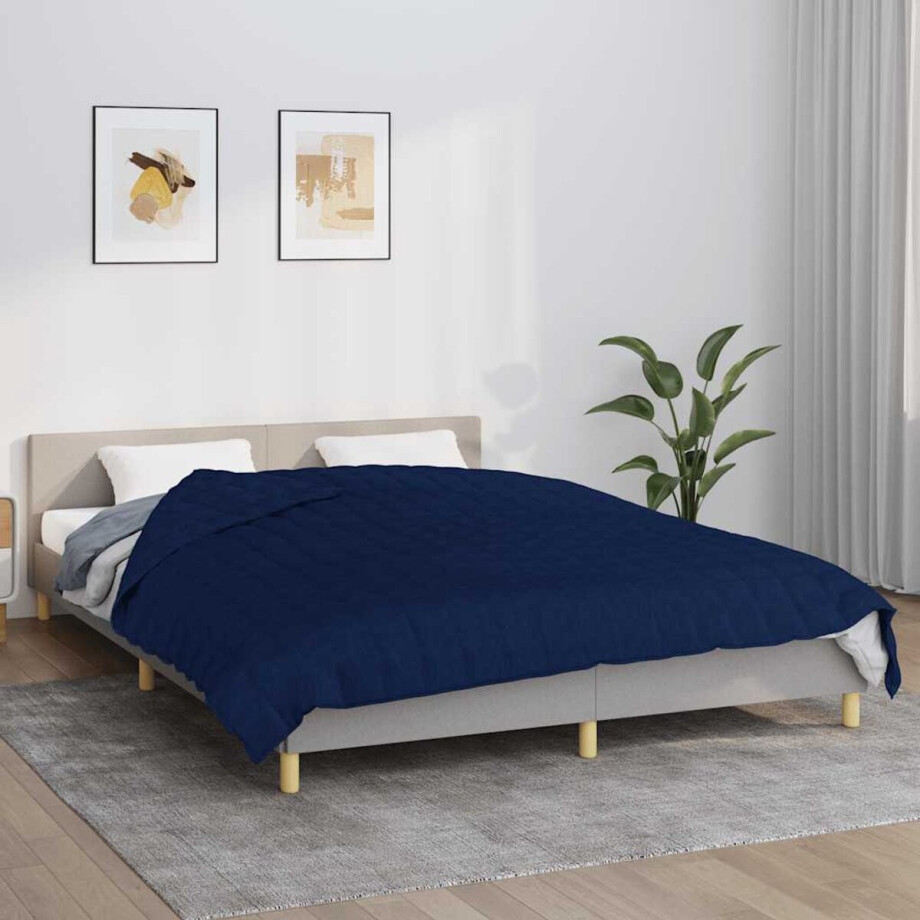 vidaXL - Verzwaringsdeken - 200x225 - cm - 13 - kg - stof - blauw vidaXL - Verzwaringsdeken - 200x225 - cm - 13 - kg - stof - blauw afbeelding 1
