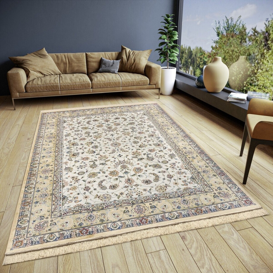 Flycarpets Klassiek Vloerkleed - Djamila - Creme - 195x300 cm Flycarpets Klassiek Vloerkleed - Djamila - Creme - 195x300 cm afbeelding 1