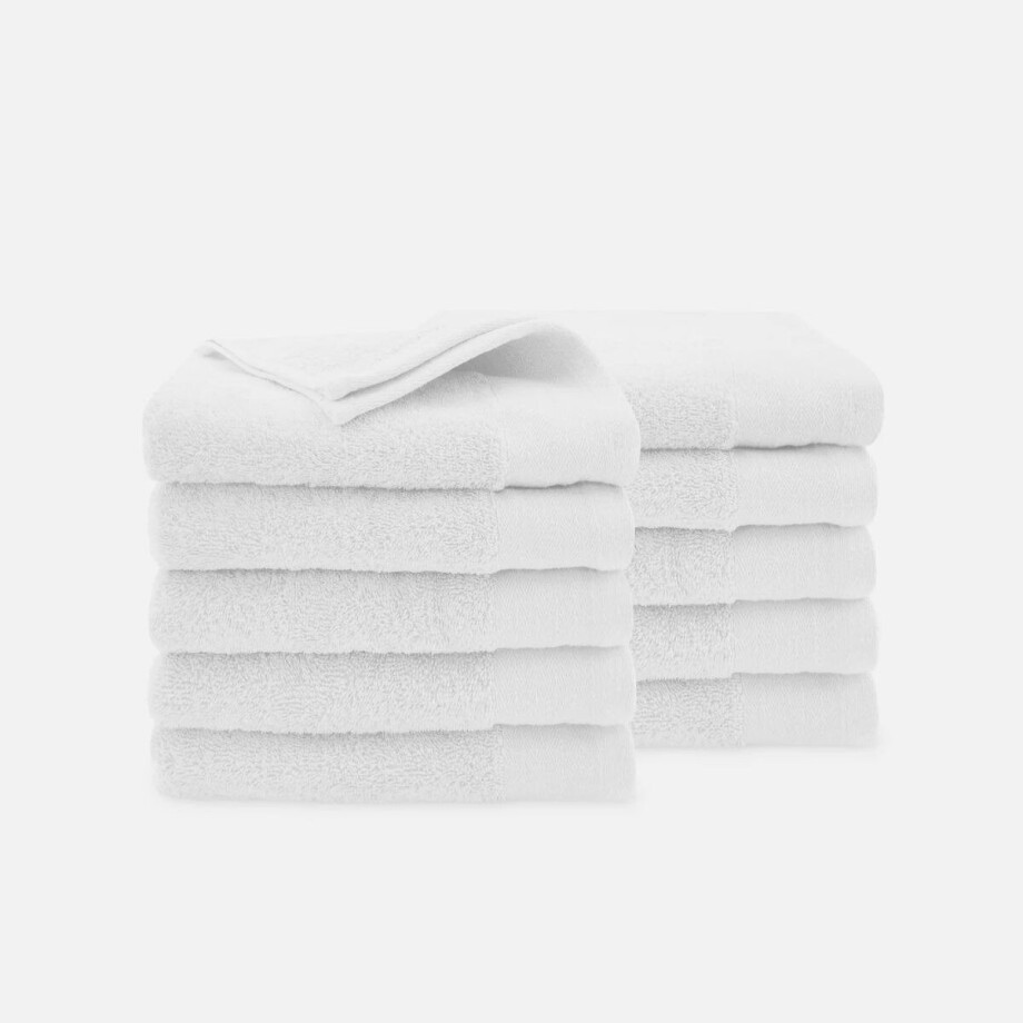 Walra Handdoek - Soft Cotton - Set van 10 - Hotel Kwaliteit - 100% katoen - 550 g/m² - 50x100 cm - Wit afbeelding 1
