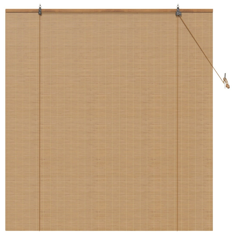 vidaXL - Rolgordijn - Bruin - 140 - x - 160 - cm - Bamboe vidaXL - Rolgordijn - Bruin - 140 - x - 160 - cm - Bamboe afbeelding 1