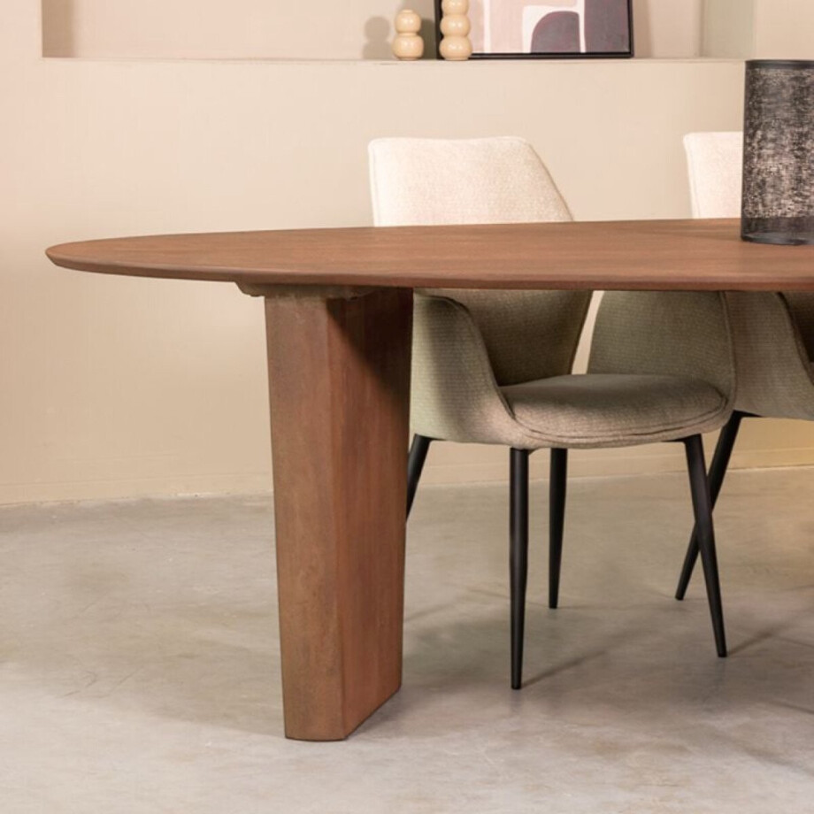LABEL51 Wow Eetkamertafel - Bruin - Hout - 240 cm afbeelding 1