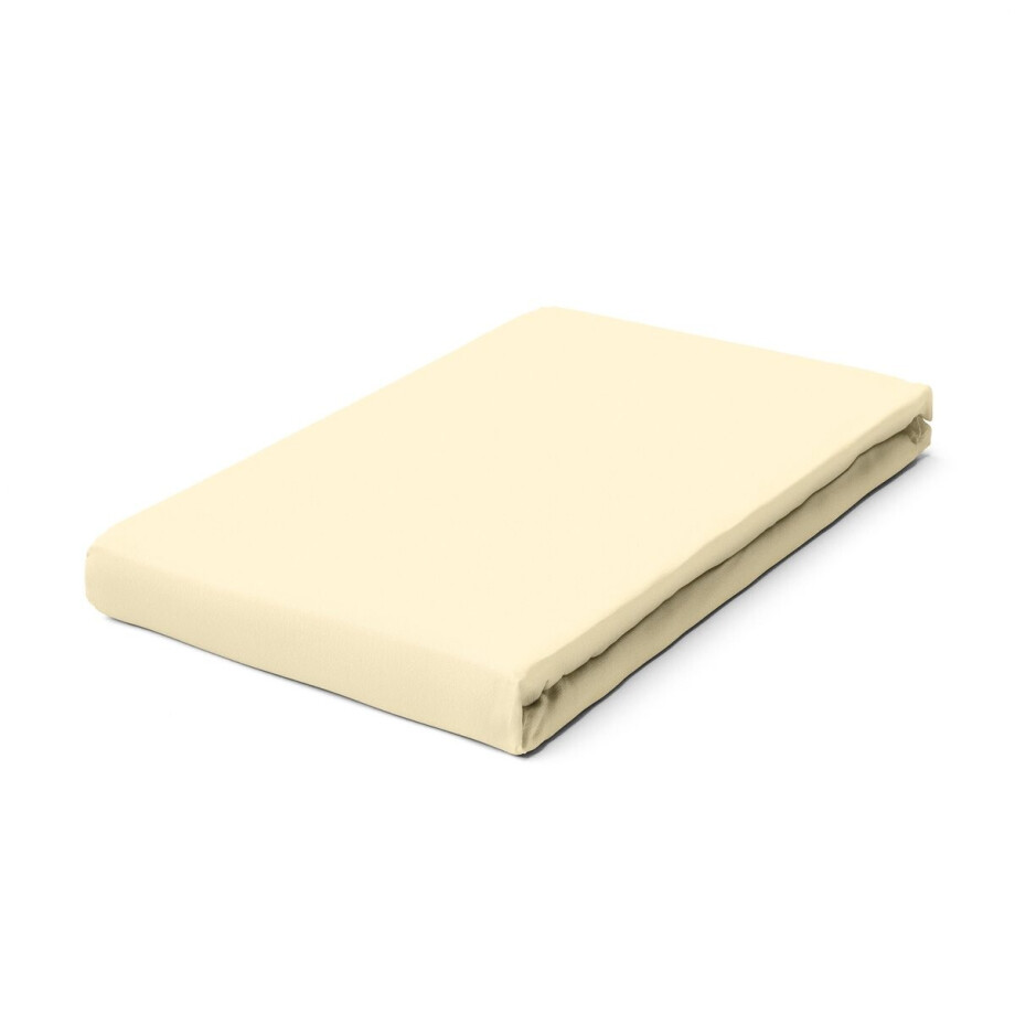 schlafgut Jersey Pure hoeslaken extra hoog - Eenpersoons S - 90x190 - 100x220 132 Yellow Light afbeelding 1