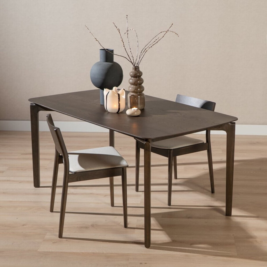 Bronx71® Scandinavische eettafel Cala walnoot 240 x 100 cm Bronx71® Scandinavische eettafel Cala walnoot 240 x 100 cm afbeelding 1