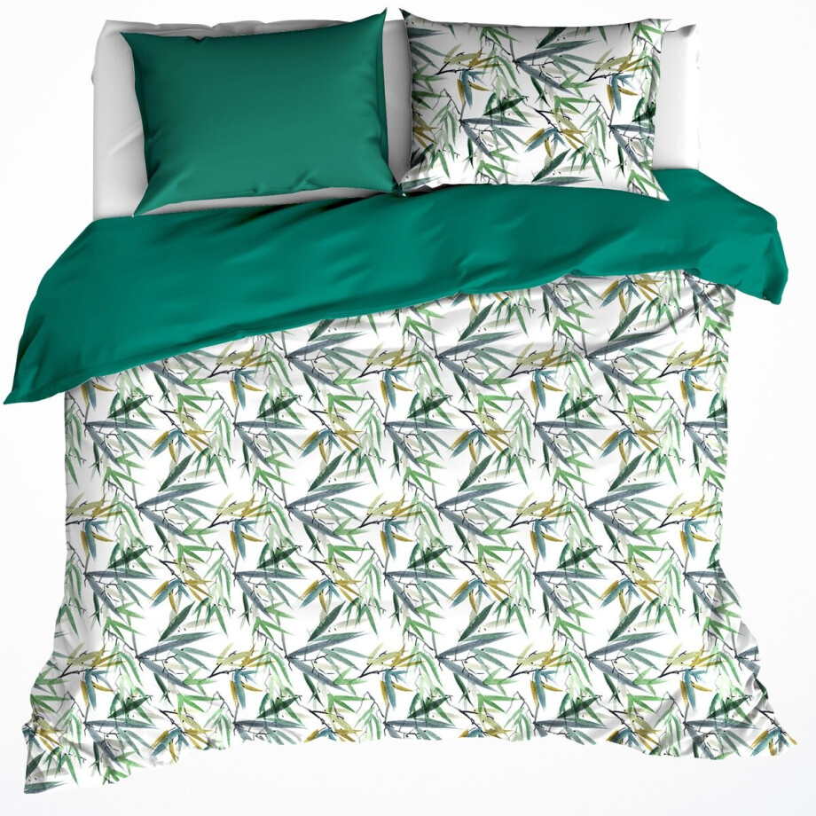 De Witte Lietaer Dekbedovertrek Katoen Salix - Lits Jumeaux - 240 x 220 cm - Groen De Witte Lietaer Dekbedovertrek Katoen Salix - Lits Jumeaux - 240 x 220 cm - Groen afbeelding 1