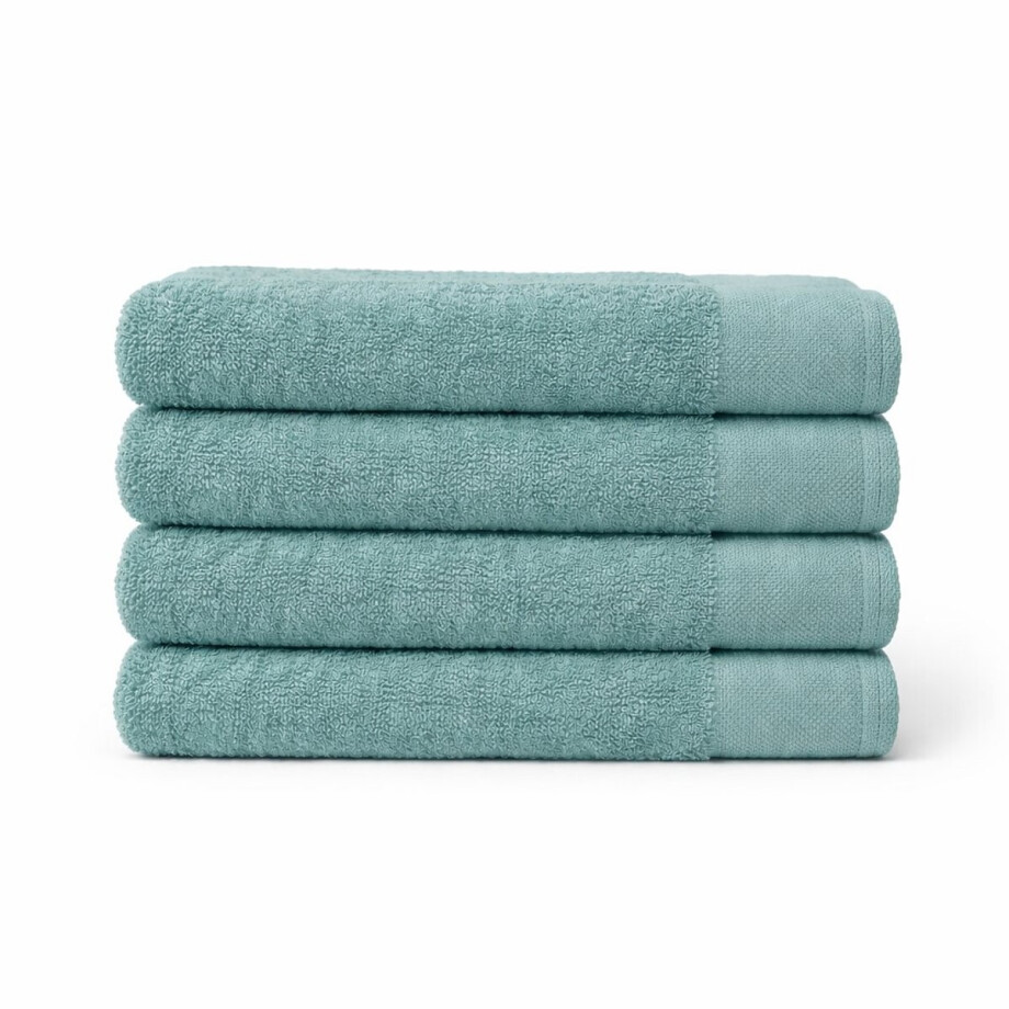 Saphira FRESH Handdoeken – 30x50 cm – Set van 4 – Groen – 100% Katoen – Ultra Zacht – Hoog Absorptievermogen – Sneldrogend – Hotelkwaliteit afbeelding 1
