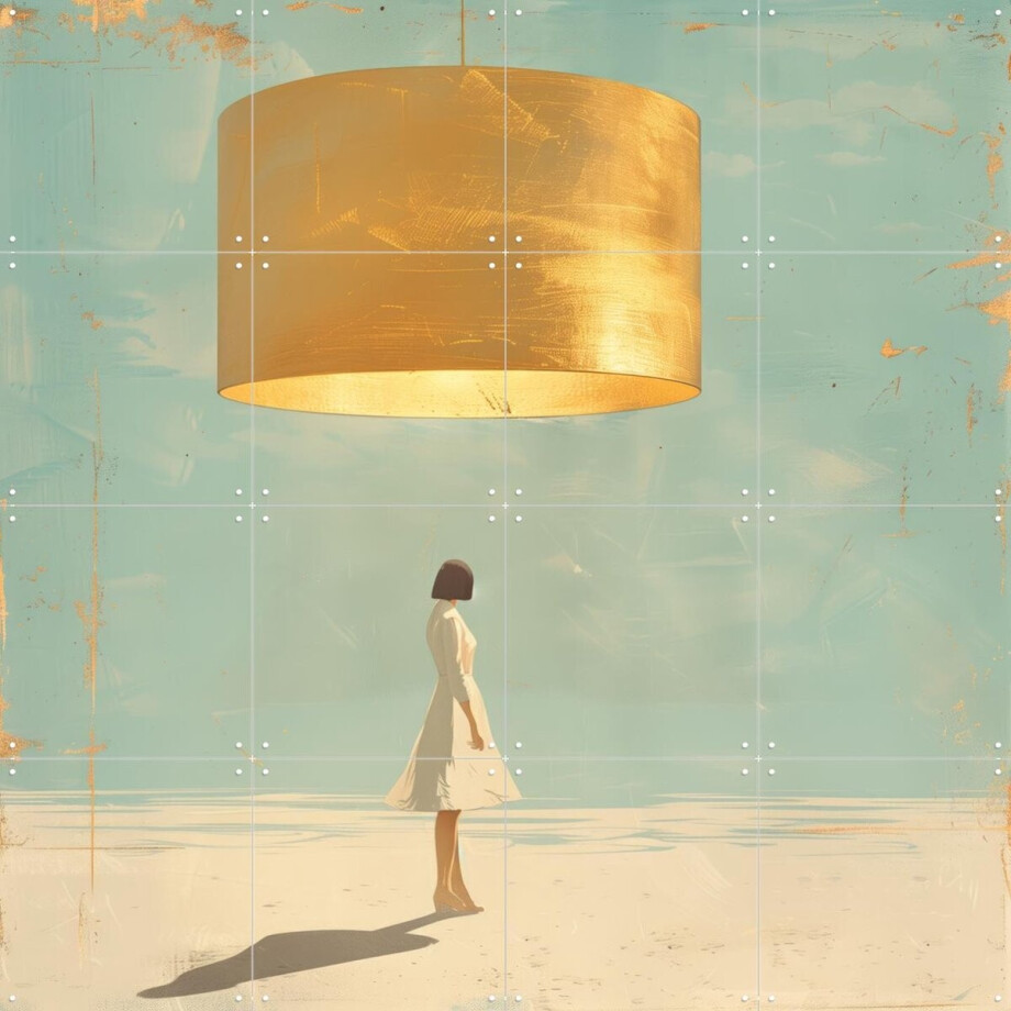 IXXI Shine, Mirjam Duizendstra - 80 x 80 cm - Gratis ophangtool - Grote wanddecoratie en posters - Minimalistisch, Surrealisme, Slaapkamer, Woonkamer afbeelding 1