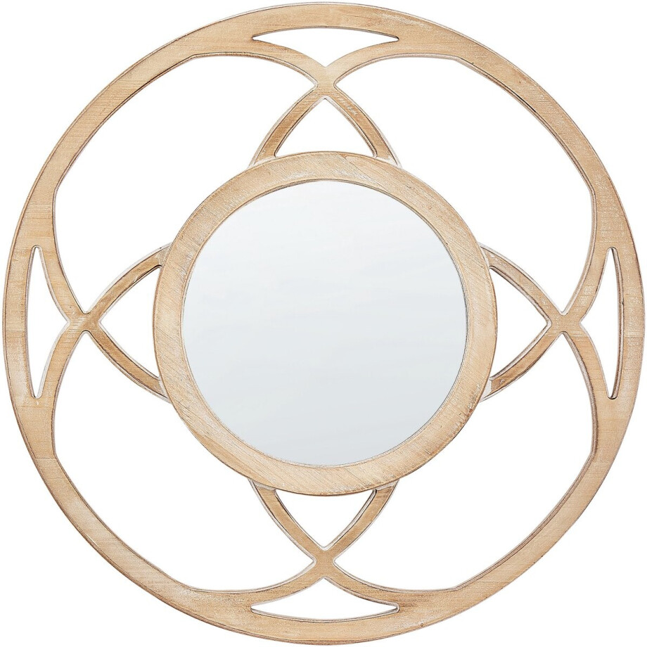 BELIANI IZTAPALAPA - Spiegel - Lichte houtkleur - MDF BELIANI IZTAPALAPA - Spiegel - Lichte houtkleur - MDF afbeelding 1