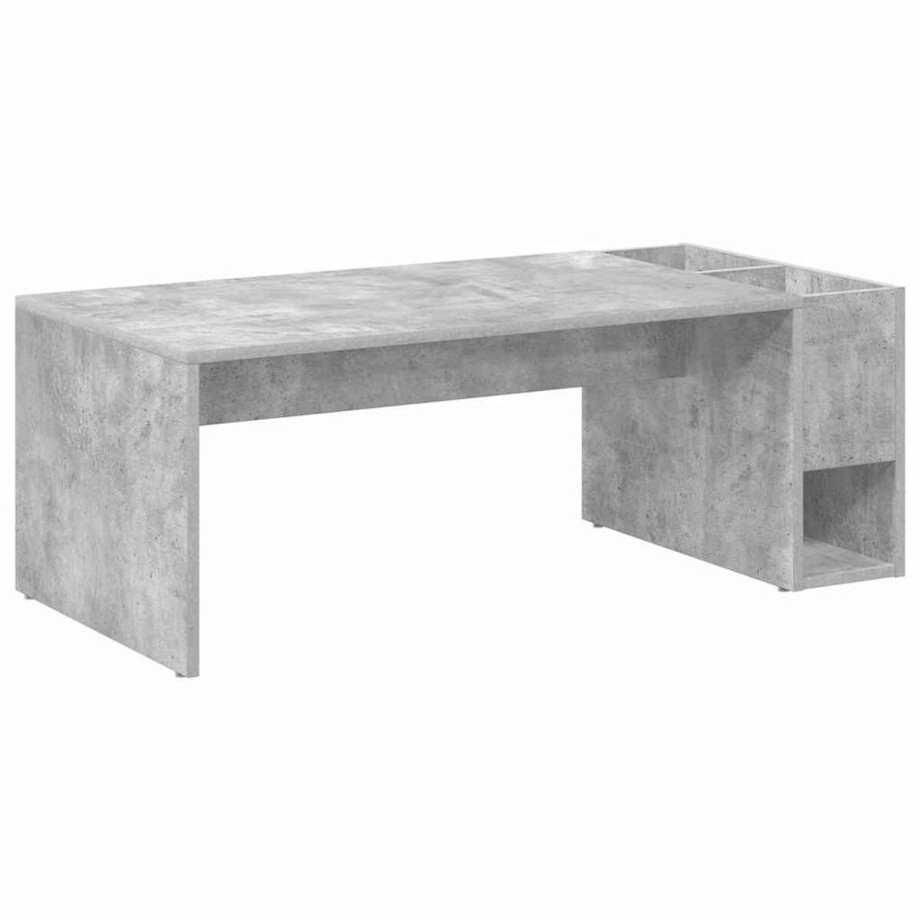 vidaXL - Salontafel - Beton - Grijs - 101,5 - x - 50 - x - 37 - cm - Bewerkt - hout vidaXL - Salontafel - Beton - Grijs - 101,5 - x - 50 - x - 37 - cm - Bewerkt - hout afbeelding 1