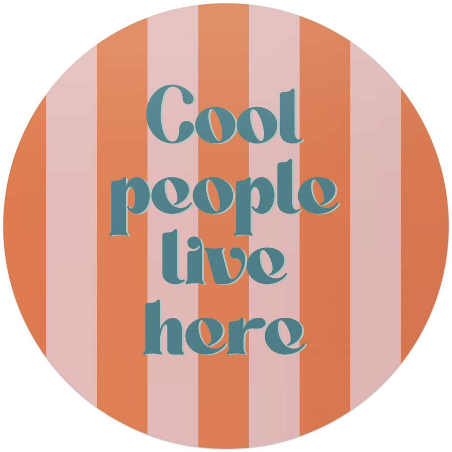 Glasschilderij Coole mensen - Ø 70cm - Glas - REINDERS afbeelding 1