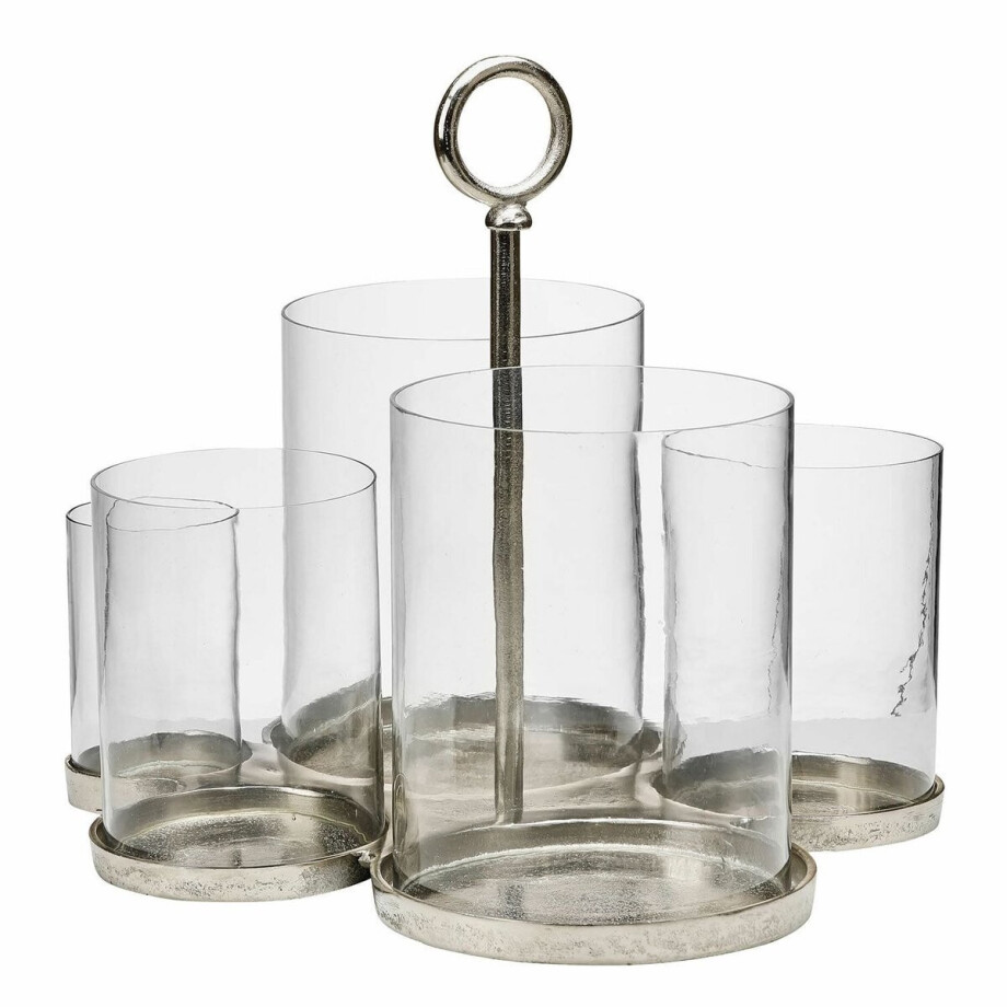 LOBERON Windlicht Gjaloran zilverkleurig/helder LOBERON Windlicht Gjaloran zilverkleurig/helder afbeelding 1