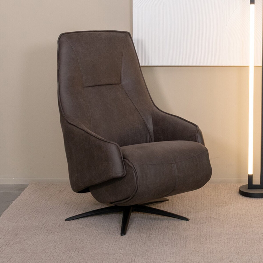 LABEL51 Odense Fauteuil - Grijs - Stof - One Size - - - Met Armleuning LABEL51 Odense Fauteuil - Grijs - Stof - One Size - - - Met Armleuning afbeelding 1