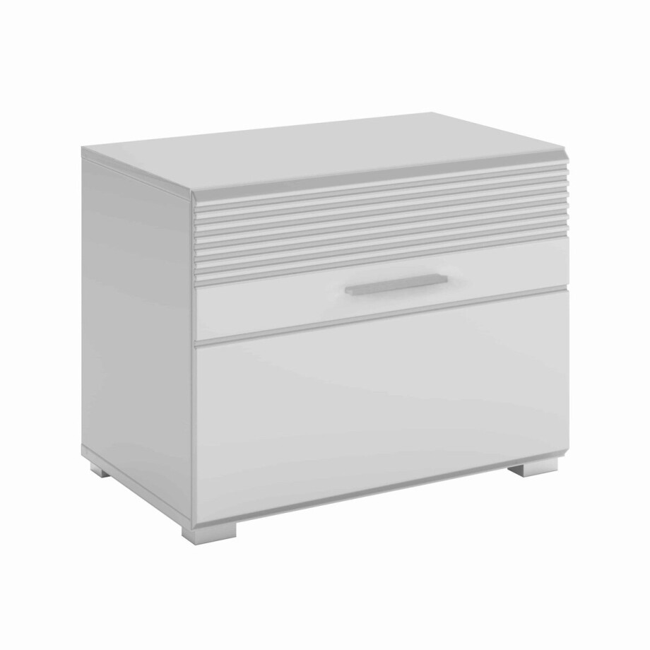 Linus bank wit hoogglans MDF TZ - 37x60x47cm Linus bank wit hoogglans MDF TZ - 37x60x47cm afbeelding 1