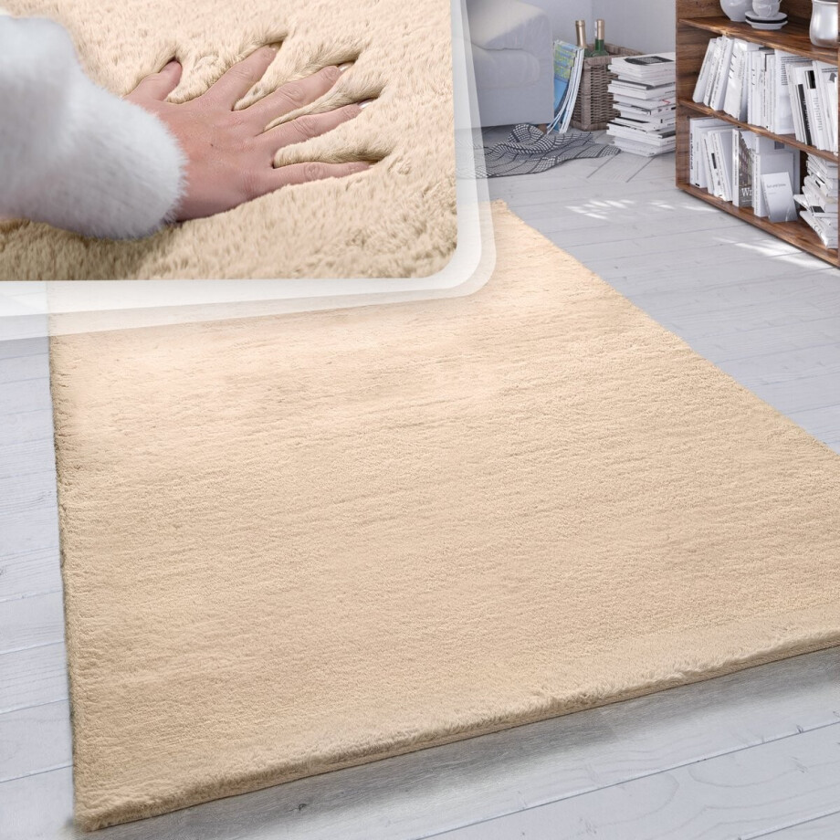 Paco Home Hoogpolig vloerkleed woonkamer kunstvacht superzacht effen Ø 200 cm Rund Paco Home Hoogpolig vloerkleed woonkamer kunstvacht superzacht effen Ø 200 cm Rund afbeelding 1