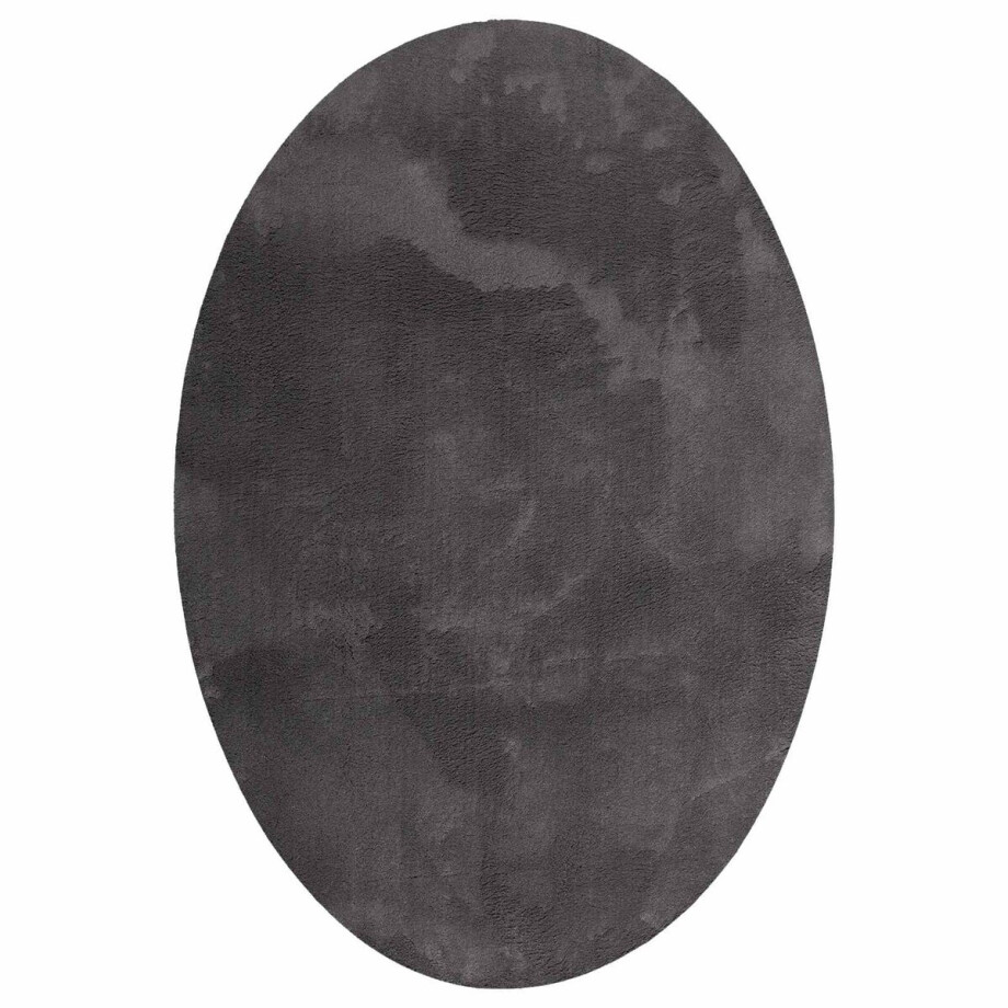 vidaXL - Vloerkleden - Ovaal - HUARTE - Antraciet - 140 - x - 200 - cm - 100% - Polyester vidaXL - Vloerkleden - Ovaal - HUARTE - Antraciet - 140 - x - 200 - cm - 100% - Polyester afbeelding 1
