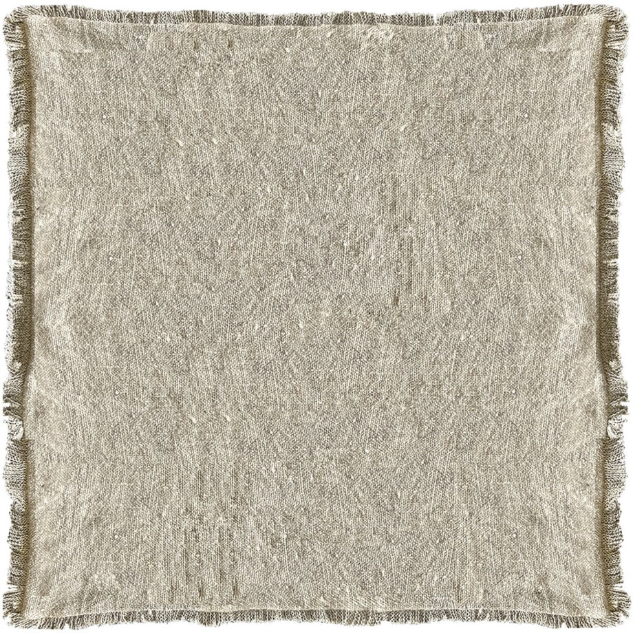 by Mooss - Sierkussen 55 x 55 cm - 100% Linnen - Zware kwaliteit - Naturel - Inclusief binnenkussen by Mooss - Sierkussen 55 x 55 cm - 100% Linnen - Zware kwaliteit - Naturel - Inclusief binnenkussen afbeelding 1