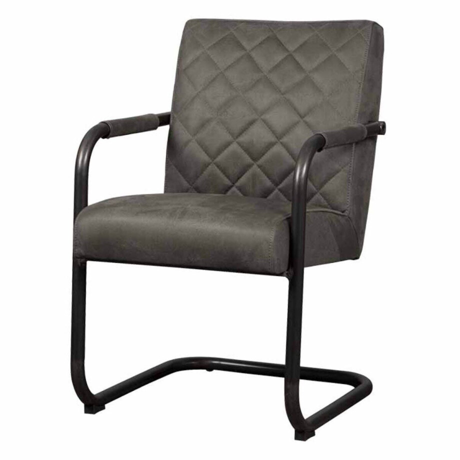 Tower Living Eetkamerstoel Civo - Antraciet Stof - 70x70x86cm afbeelding 1